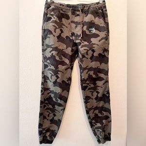 TONY HAWK CAMO Print Woven High Rise Jogger Unisex Adult&Youth Size S Inseam 29”
